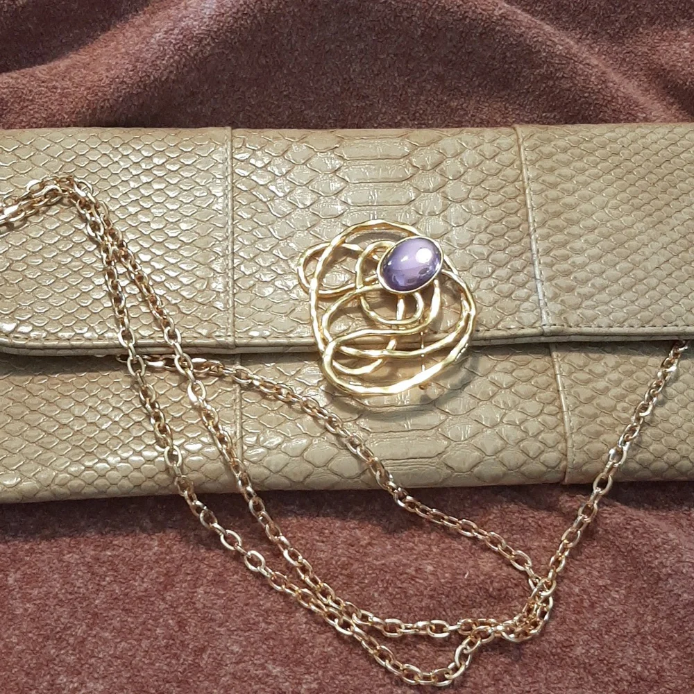 Python Embossed Clutch
